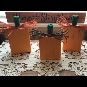 WOODEN PUMPKINS
